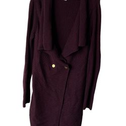 Cabi Womens Cardigan M Purple mauve Grape Regal Button Closure Long Sweater Long  Comes from a smoke and pet free home.  Measurements are in the pictu