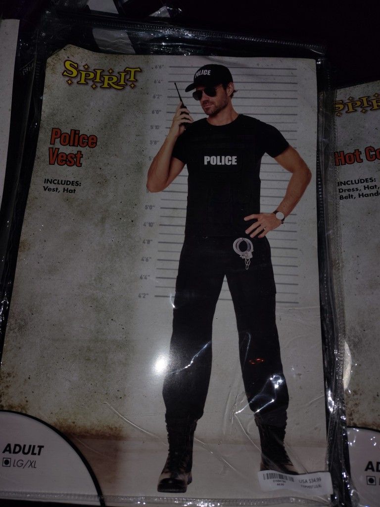 Officer Costume Size Lrg/Xlarge..New