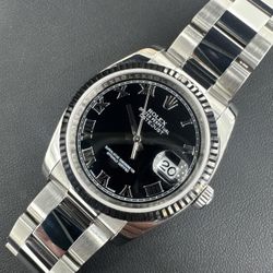 Rolex Datejust 36mm – Model 116234 (2018) – Black Dial with Roman Numerals