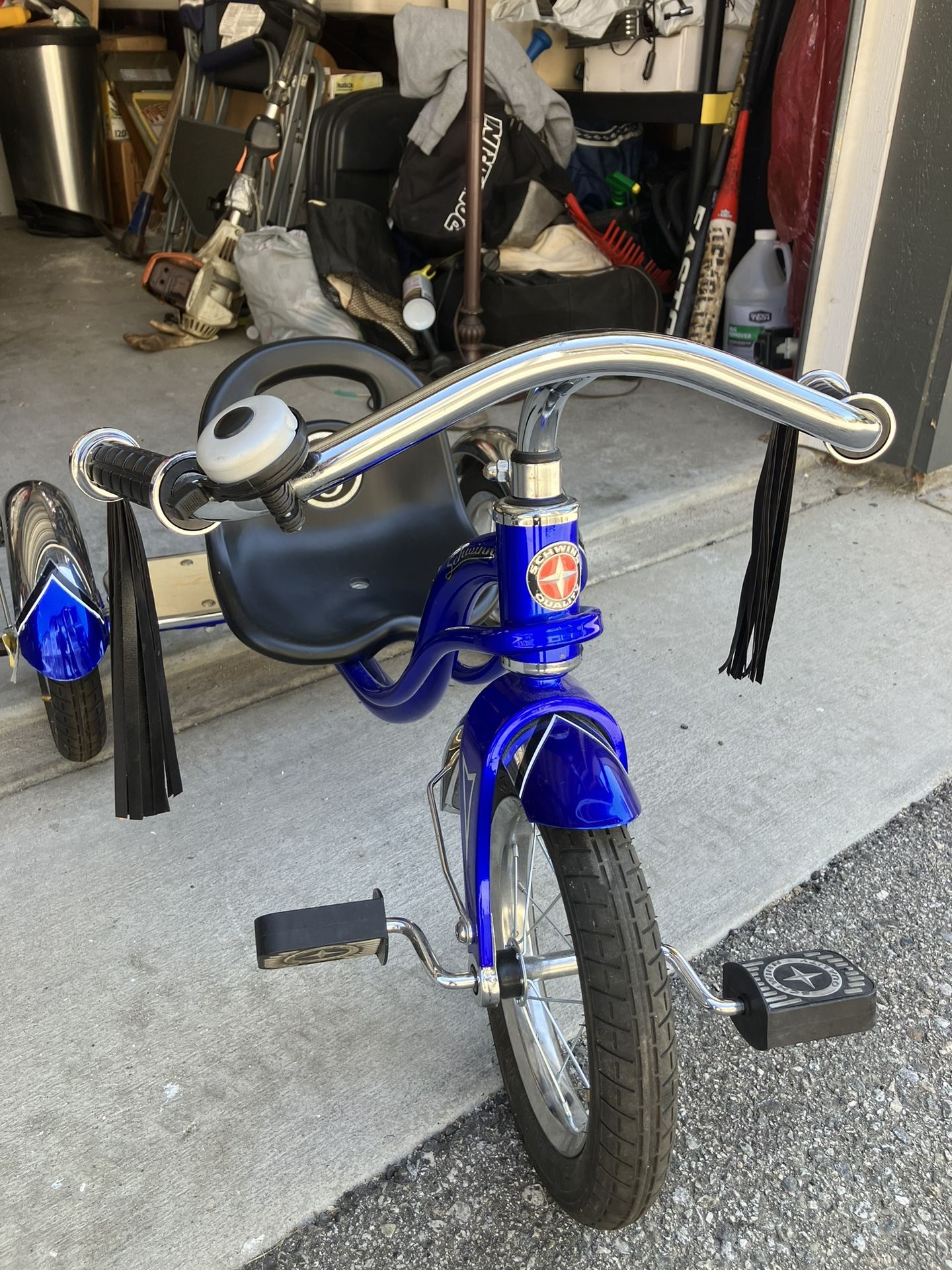 Beautiful Blue And Silver Tricycle