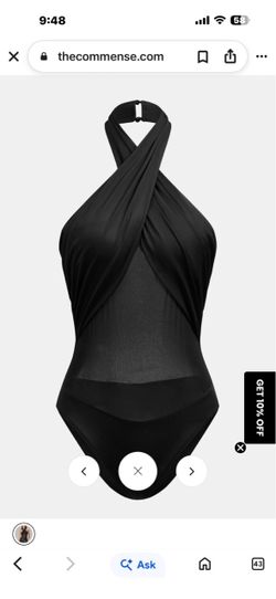Commence Cross Panel Mesh Body Suit New Small