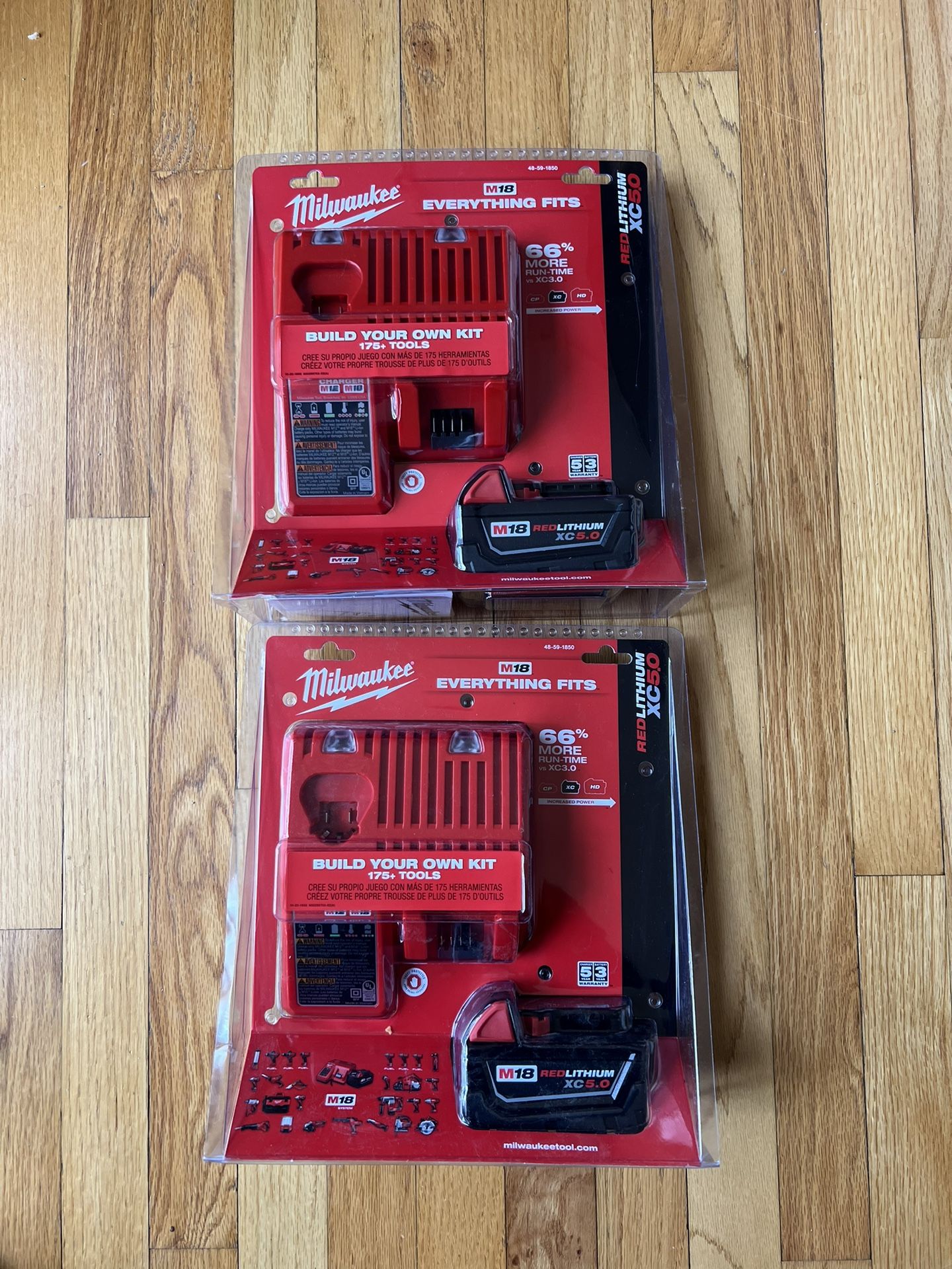 Milwaukee M18 5.0ah Battery And Charger Kit —$100 Each