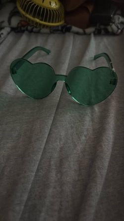 Green Heart Shaped Glasses