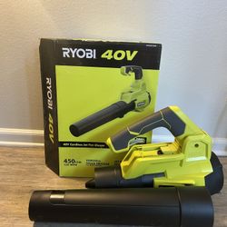 RYOBI 40V 120 MPH 450 CFM Cordless Battery Variable-Speed Jet-Fan Leaf Blower (Tool-Only)