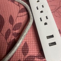 Honeywell Powerstrip with 2 AC Outlets, 2 USB Ports, 3 ft. Fabric Cord 