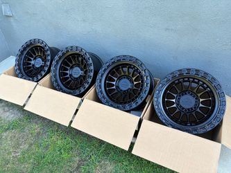 17” INCH LOCK OFF ROAD MATTE BLACK FINISH MOJAVE WHEELS/RIMS 6 LUG CHEVY GMC TOYOTA TACOMA TUNDRA