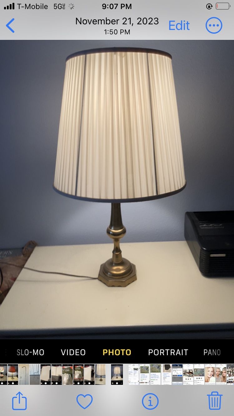 Vintage Heavy $Brass Lamp