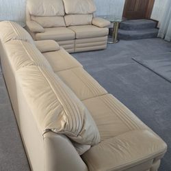 Custom Leather Couch And Love Seat