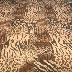 Cheetah Print Queen Size Comforter With Two Pillow Cases