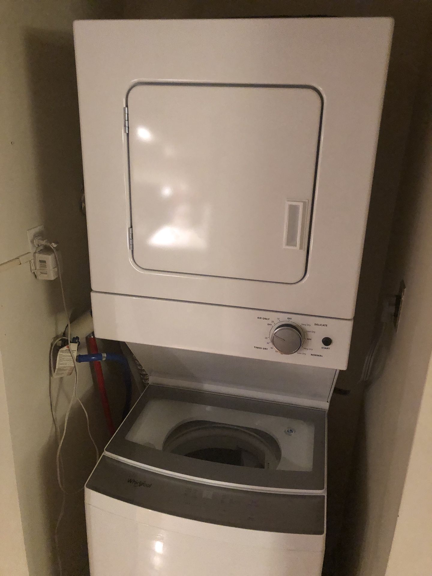 Whirlpool stackable washer dryer