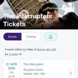 Interrupter Tickets 4/21 Showbox Sodo