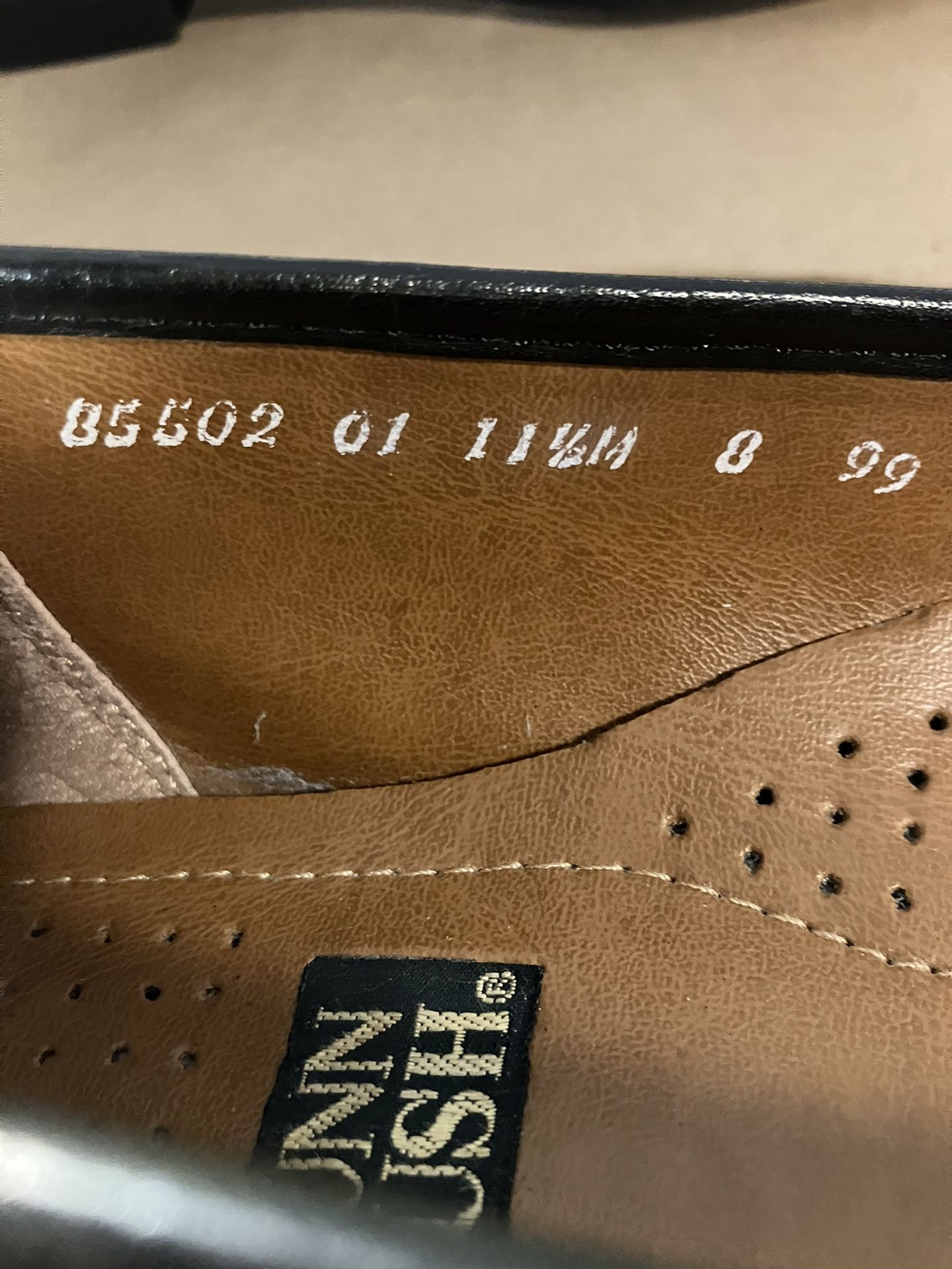 Men’s Shoes Leather-Nunn Bush-Handmade-Size 11.5–Black