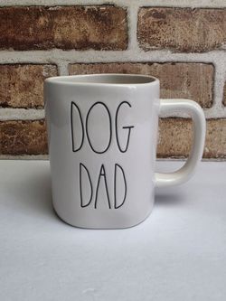 Rae Dunn Artisan Collection "Dog Dad" White Black 16 oz. Coffee Mug by Magenta