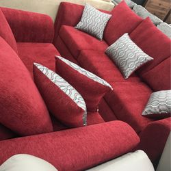 Red Living Room Set 
