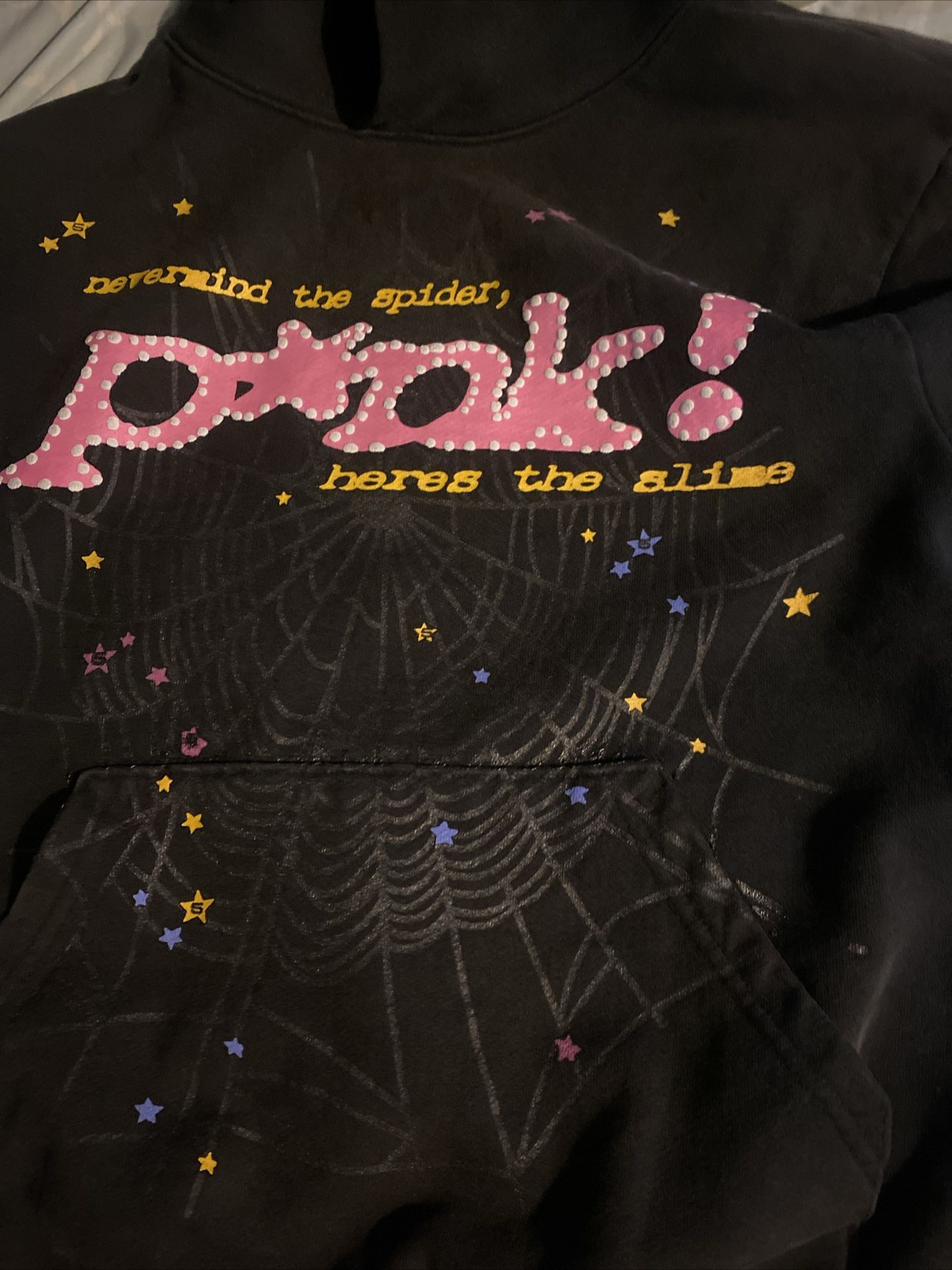 Sp5der Hoodie Black Mens Small