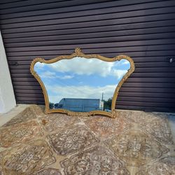 Vintage French Baroque Style Mirror.
