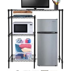 48” long x 18” wide x 54” tall 3 Metal Wire Adjustable Dorm Shelf