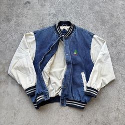 Vintage 80’s 90’s Norman Todd Denim Varsity Jacket 