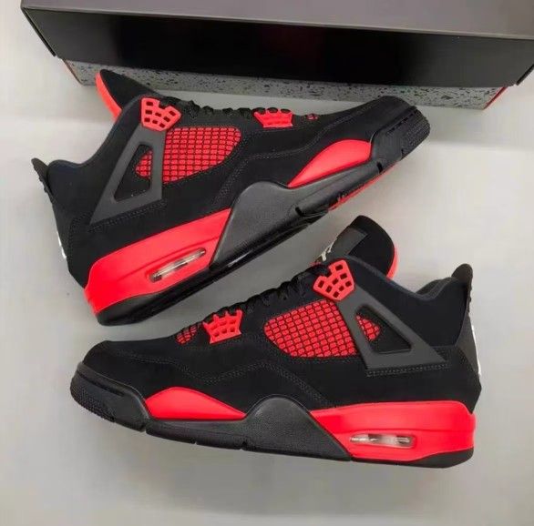 Jordan 4 Retro Red Thunder Sneakers - Brand New