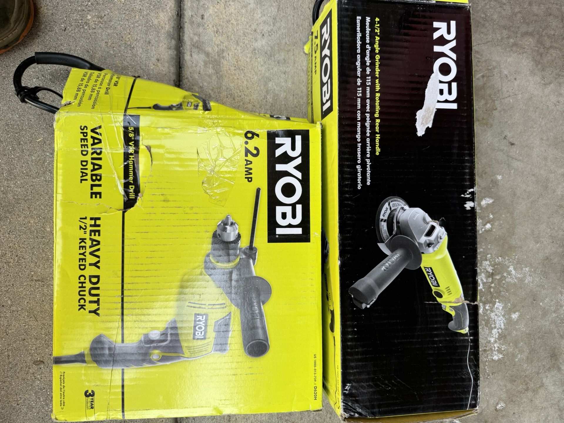 Ryobi Corded Combo Drill Grinder