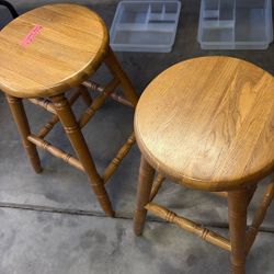 Short Bar Stools Light Oak