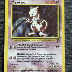 Mewtwo Holo Pokemon Card
