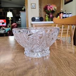 Star of David Lead Crystal detailed and etched candy/serving bowl