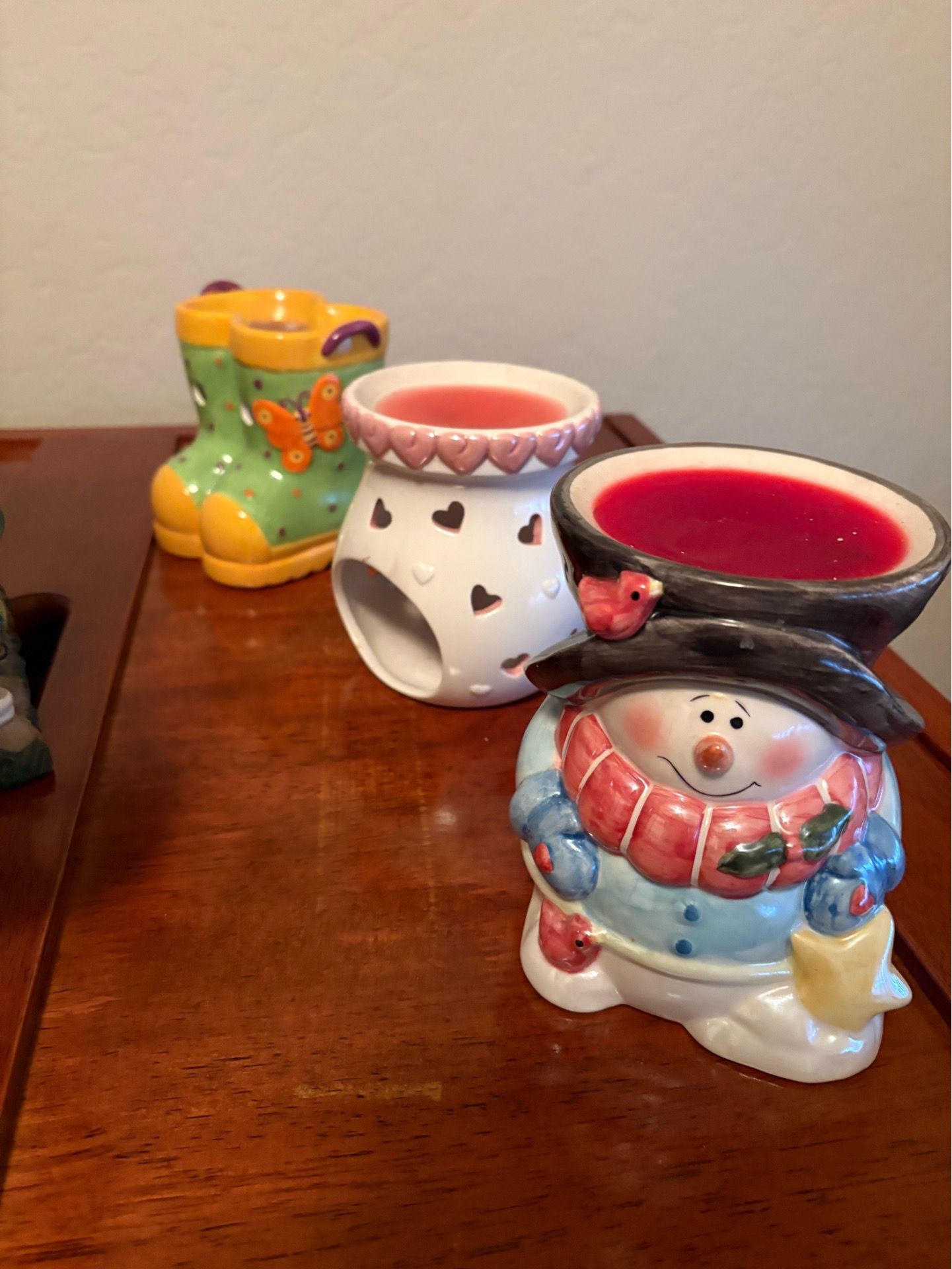 Wax tart burners, candle holders, candle toppers
