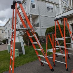 Louisville Pinnacle Ladders Set: 2', 4' & 6' Platform Heights