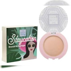 The Beauty Crop - Staycation➡️➡️➡️➡️➡️ Bronzer and Highlight Powder | Foundation Makeup Face Highlighter | Shimmer & Glow Enhancer | Nutrition Enhance