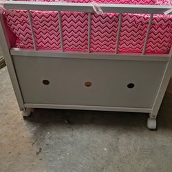 Doll Crib W/Storage