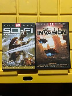 2 Sets 100 Features - Sci-Fi Classics 50 DVD Movies & Sci-Fi Invasion 50 Movies