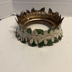 Enamel Floral Design Bath & Body Works Candle Sleeve for 3-Wick 14.5 oz Candle