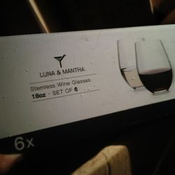 Stemless Wine Glasses 6