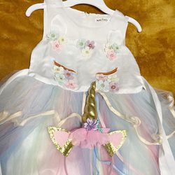Size 7-8 Unicorn Birthday Tulle Dress