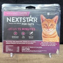 NEXTSTAR Flea And Tick Topical For Cats over 3.5 lbs & 12+ Weeks, 3 Month Supply