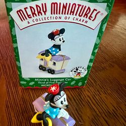 Vintage 1998 Hallmark Merry Miniatures Minnies Luggage Car