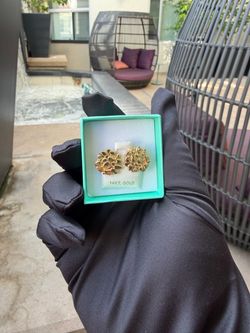 14k nugget earrings