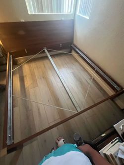 IKEA King Size Bed Frame + High Quality Slats – Solid Wood