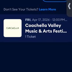 Coachella Weekend 2 Wrist Band 2026