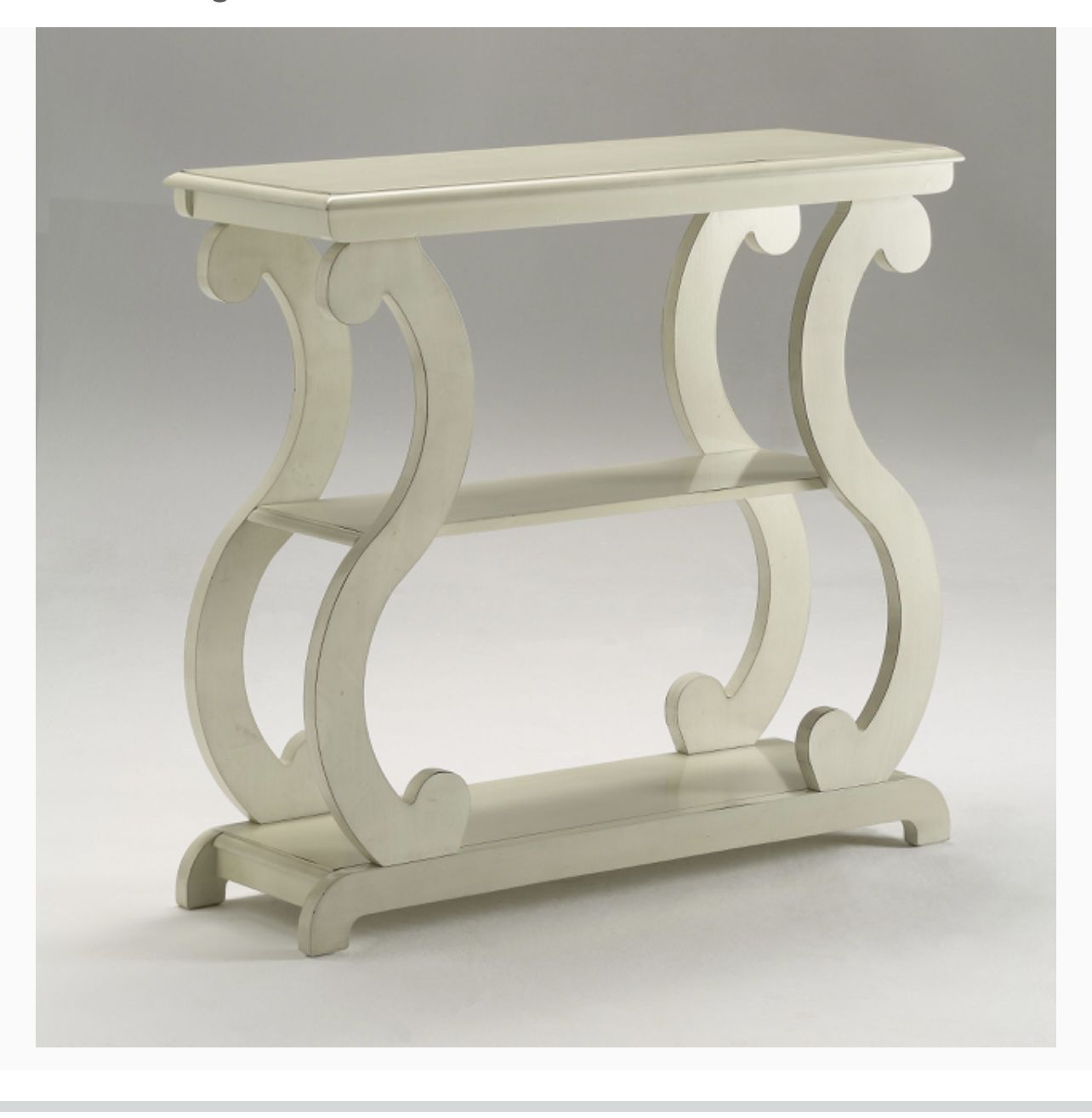 Ivory Wood Console Table
