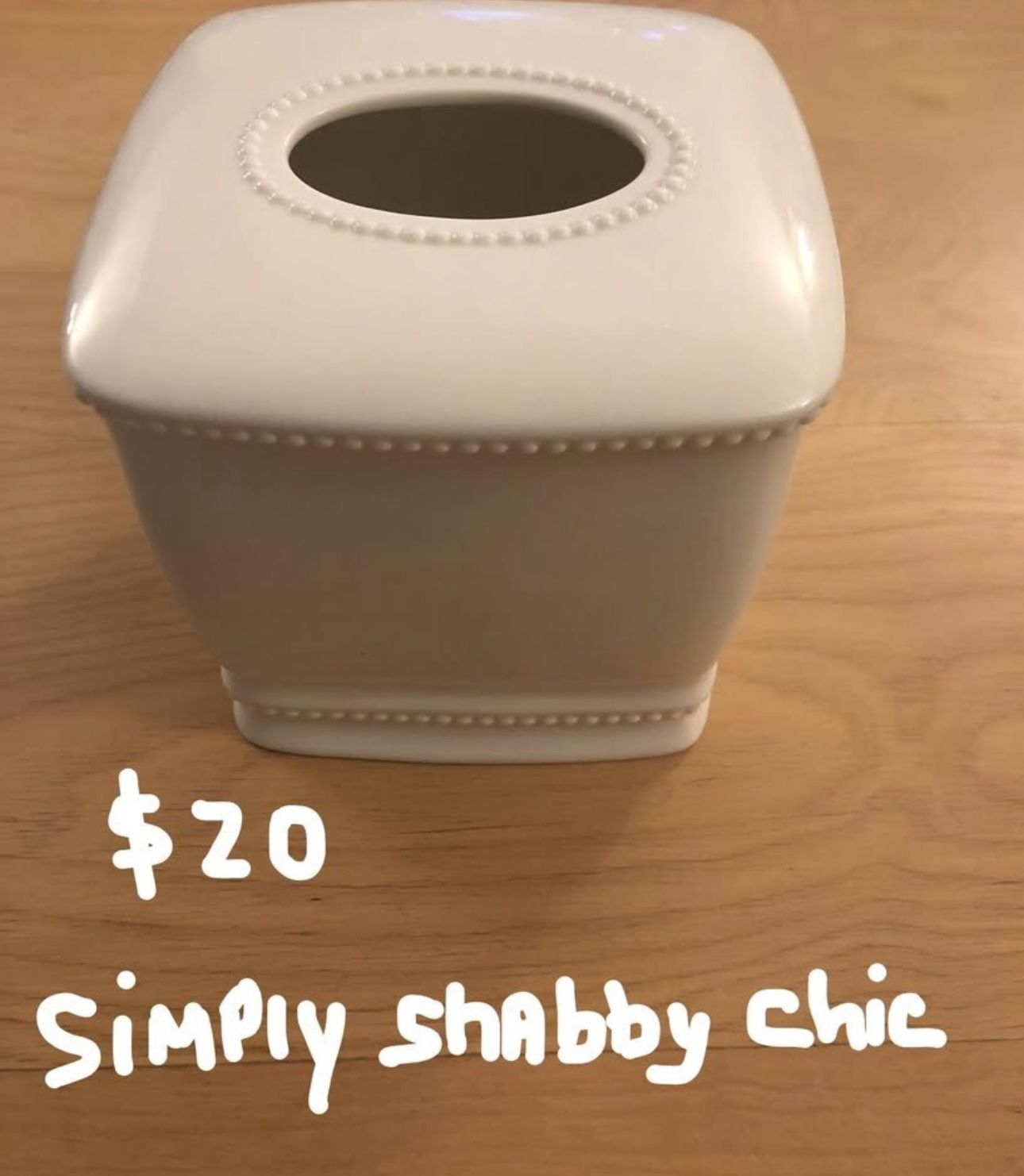 simply shabby chic tissue box cover