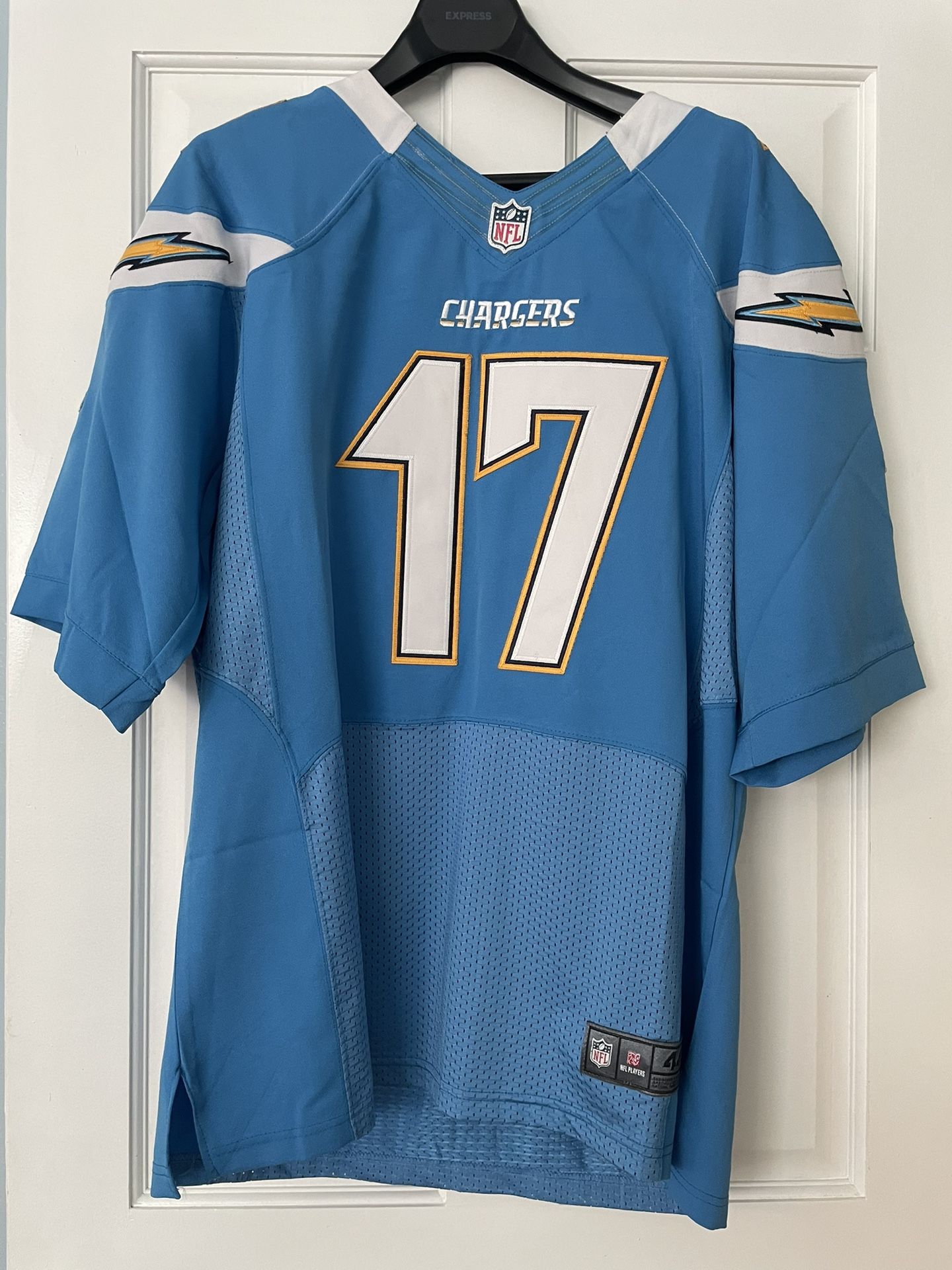 Charger Baby Blue Rivers Jersey Size 44 Medium New