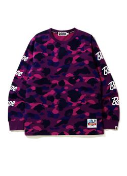 *Brand New* BAPE (A Bathing Ape) Purple Camo Sleeve Logo Shirt Size Small