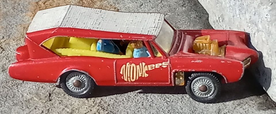 Vintage Husky Monkeemobile Monkees Metal Toy Car