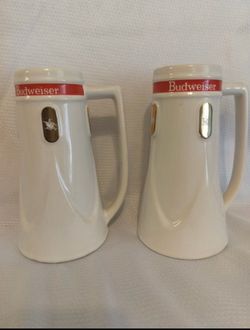 Vintage Budweiser Beer Stein Mug Set