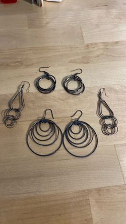 Set of three Light weight wire earrings