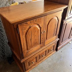 Wood TV Console Cabinet