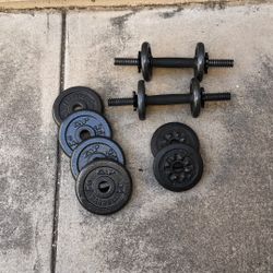 Cast Iron Adjustable Dumbbell Set 