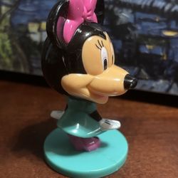 Walt Disney Kellogg Minnie Mouse Bobble Head Cereal Plastic Figure Cake Topper